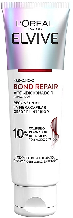 Відновлювальний кондиціонер для пошкодженого волосся - L'Oreal Paris Elvive Bond Repair Conditioner — фото N1