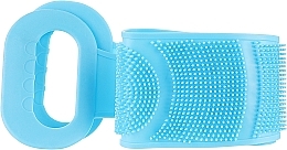 Силиконовая массажная мочалка для тела, голубая - Reclaire — фото N1