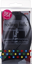 Парфумерія, косметика Компактна щітка для волосся, чорна - Rolling Hills Compact Detangling Brush Black