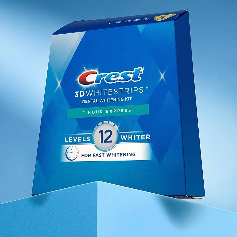 УЦЕНКА Отбеливающие полоски для зубов - Crest 3D White 1 Hour Express No Slip Whitestrips Dental Whitening Kit * — фото N4