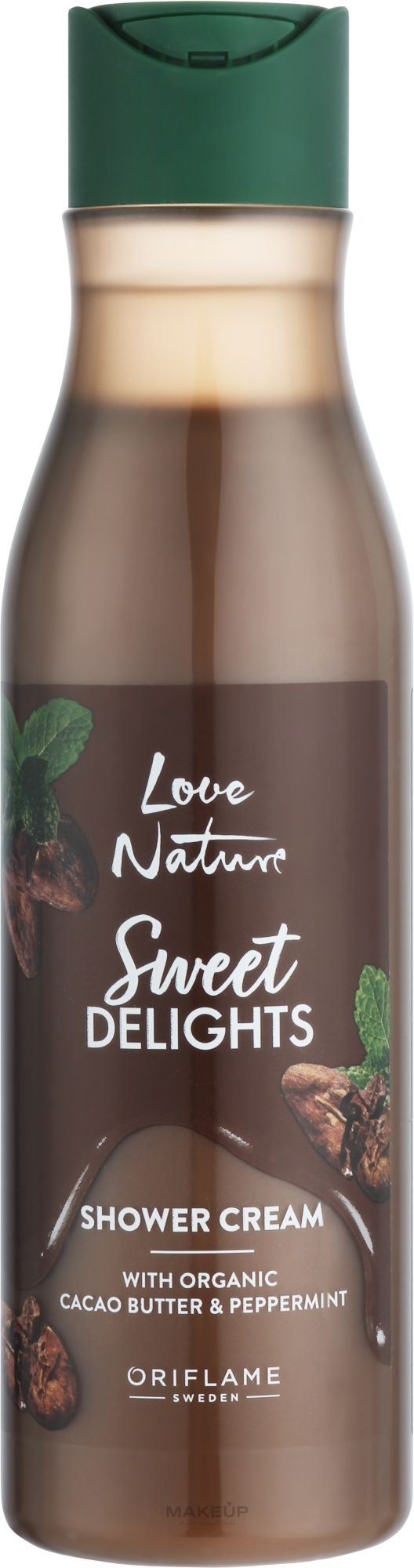 Кремовий гель для душу з органічним маслом какао та м'ятою - Oriflame Love Nature Sweet Delights Shower Cream — фото 250ml