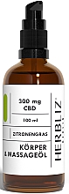 Масажна олія "Лемонграс" - Herbliz CBD — фото N1