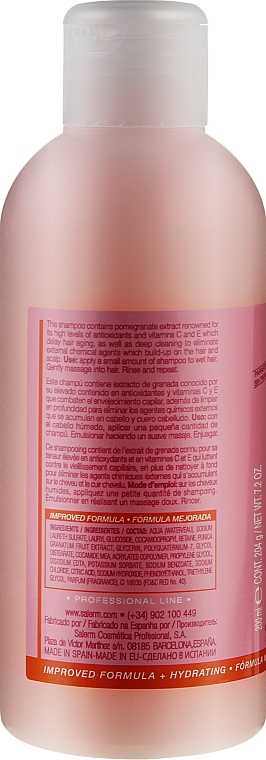 Шампунь з екстрактом граната - Salerm Pomegranate Shampoo  — фото N4