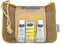 Набір - Mustela Solar Kit (sh/gel/100ml + f/lot/40ml + b/lot/100ml + bag/1pcs) — фото N1