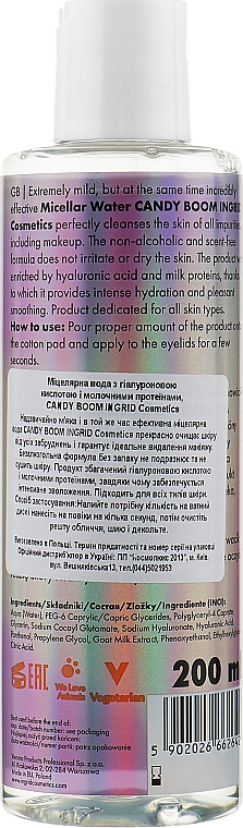 Мицеллярная вода - Ingrid Cosmetics Candy Boom Micellar Water — фото N2
