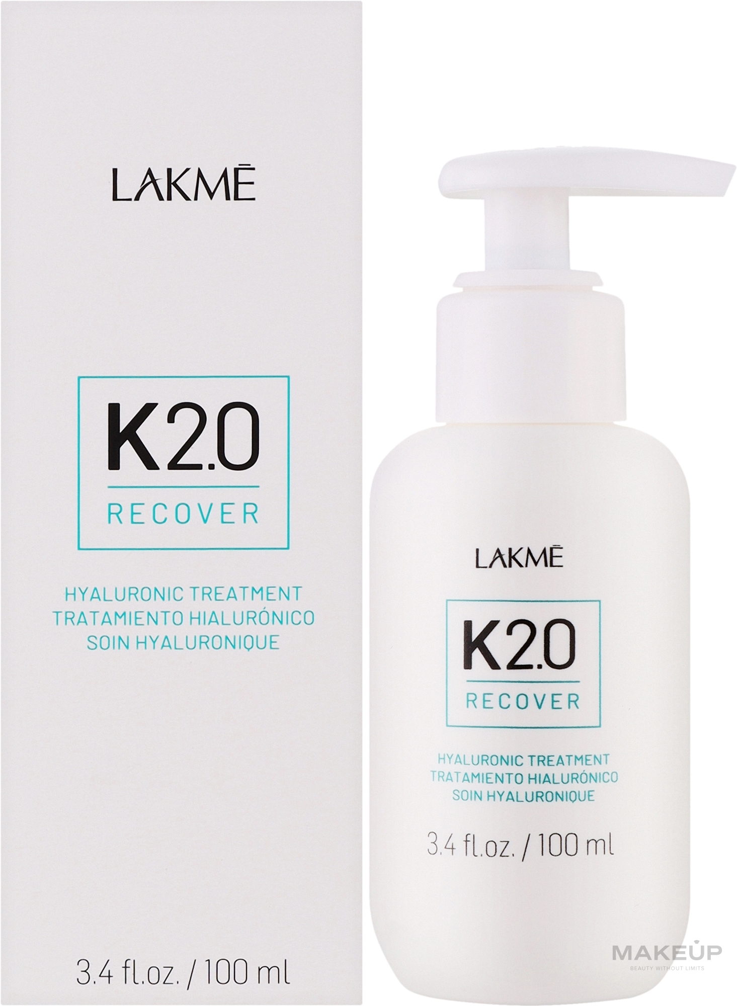 Восстанавливающая гиалуроновая маска для волос - Lakme K2.0 Recover Hyaluronic Treatment — фото 100ml