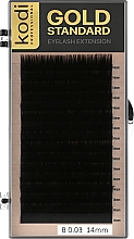 Духи, Парфюмерия, косметика Накладные ресницы Gold Standart B 0.03 (16 рядов: 14 мм) - Kodi Professional