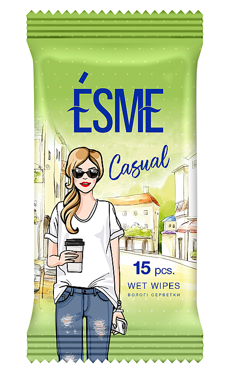 Карманні вологі серветки "Повсякденні" - Esme Casual Wet Wipes — фото N1