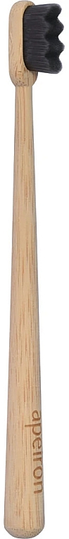 Бамбукова зубна щітка з ультратонкою щетиною, чорна - Apeiron Finident Bamboo Toothbrush — фото N1