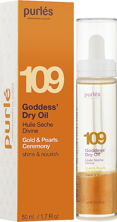 Сухое масло для лица и тела - Purles Gold & Pearls Ceremony Goddes Dry Oil 109 — фото N2