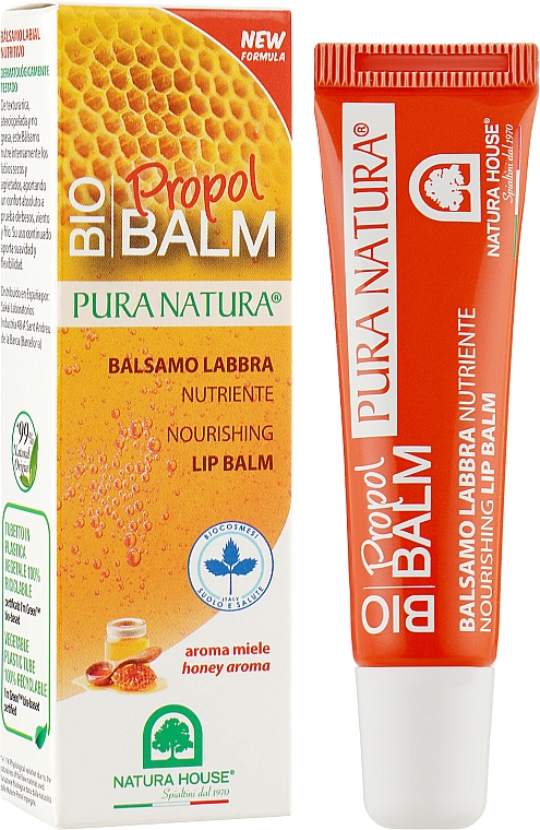 Живильний бальзам для губ з екстрактом прополісу й ароматом меду - Natura House Nourishing Lip Balm — фото N2