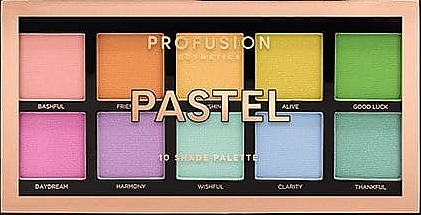 Палетка тіней для повік - Profusion Cosmetics Pastel 10 Shades Eyeshadow Palette — фото N1