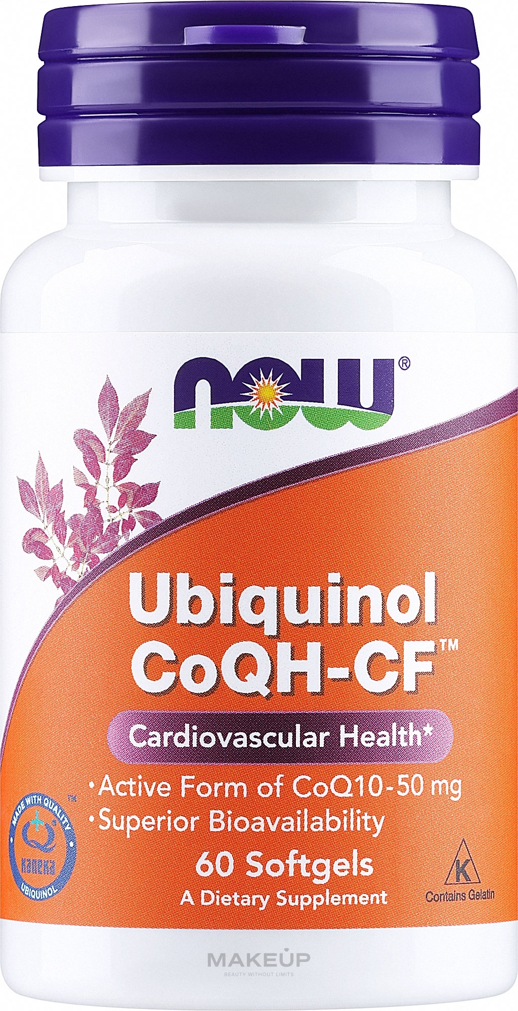 Капсулы "Убихинол" - Now Foods Ubiquinol CoQH-CF Softgels — фото 60шт