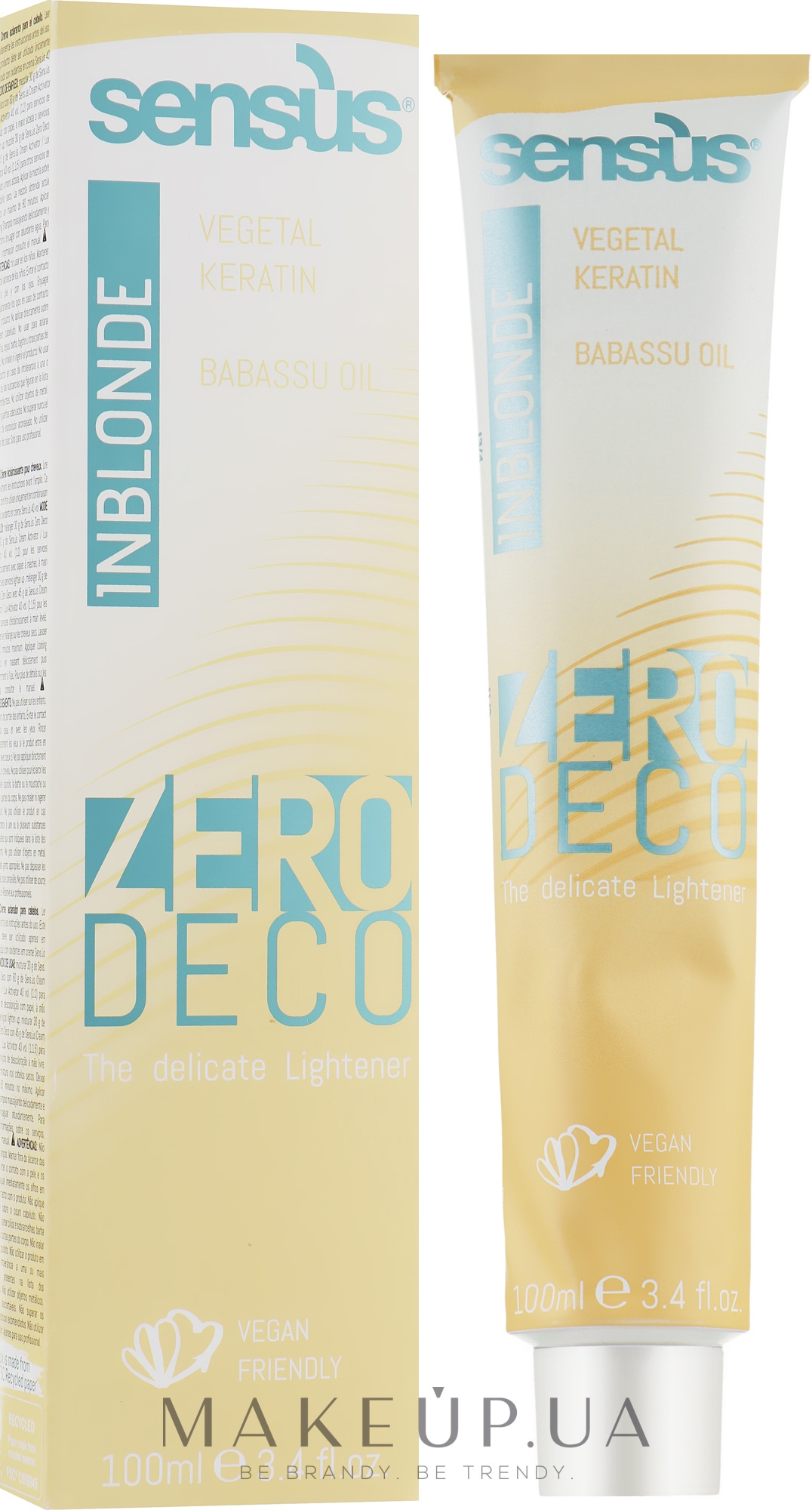 Деликатный осветляющий крем для волос - Sensus Inblonde Zero Deco Delicate Lightening Cream — фото 100ml