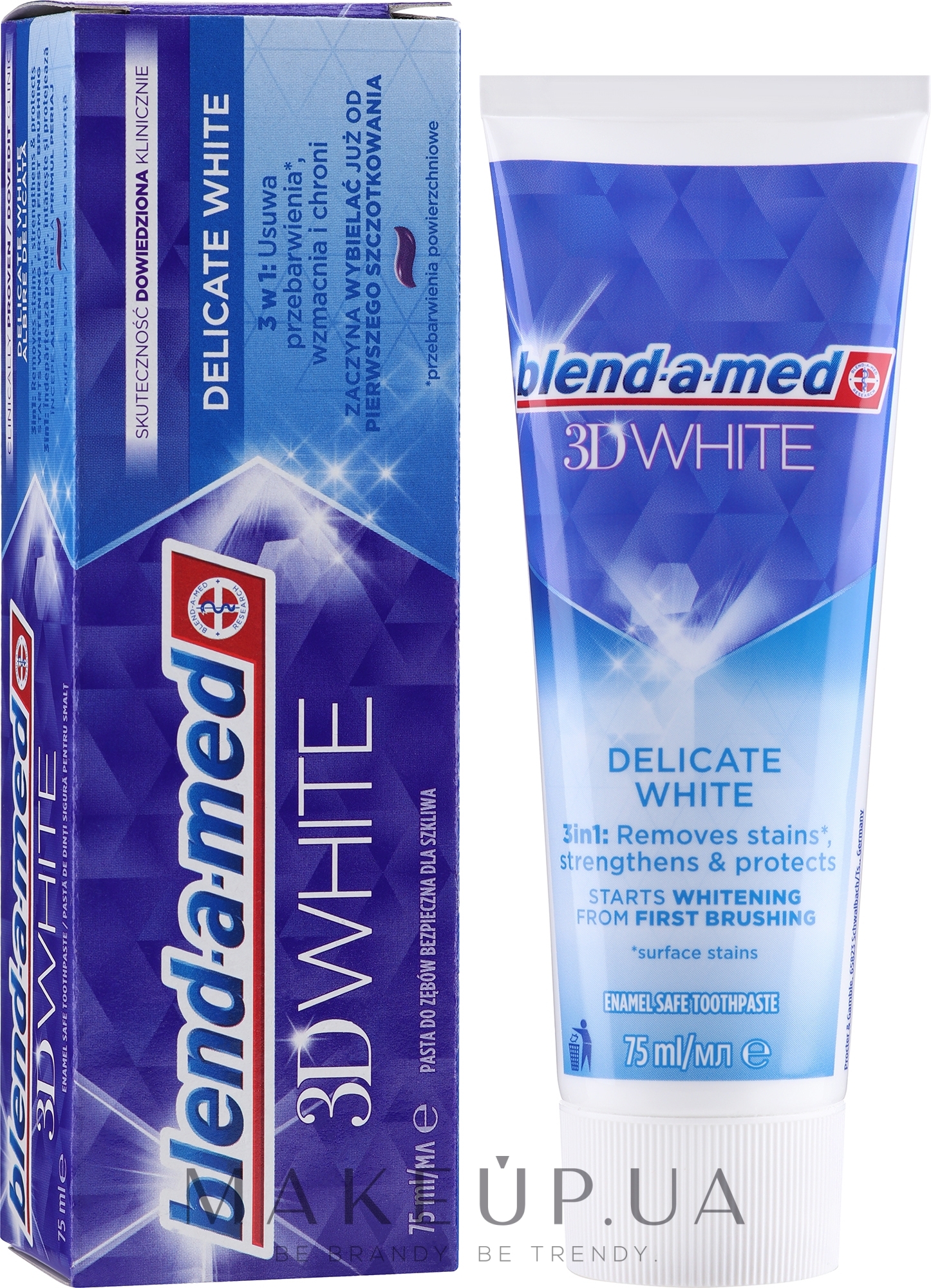 Зубна паста «Делікатне відбілювання» - Blend-a-med 3D White Delicate  White Toothpaste — фото 75ml