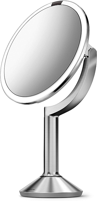 Зеркало сенсорное круглое, 20 см, серебристое - Simplehuman Sensor Touch Control Trio Mirror — фото N4