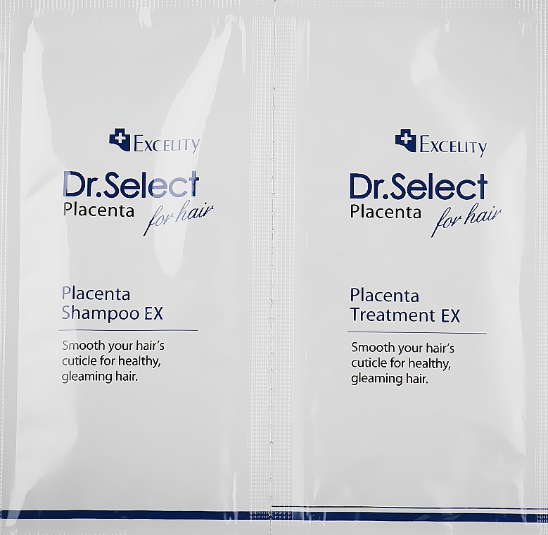 Набор - Dr.Select Excelity Placenta Shampoo EX & Treatment EX (shm/10ml + h/cond)