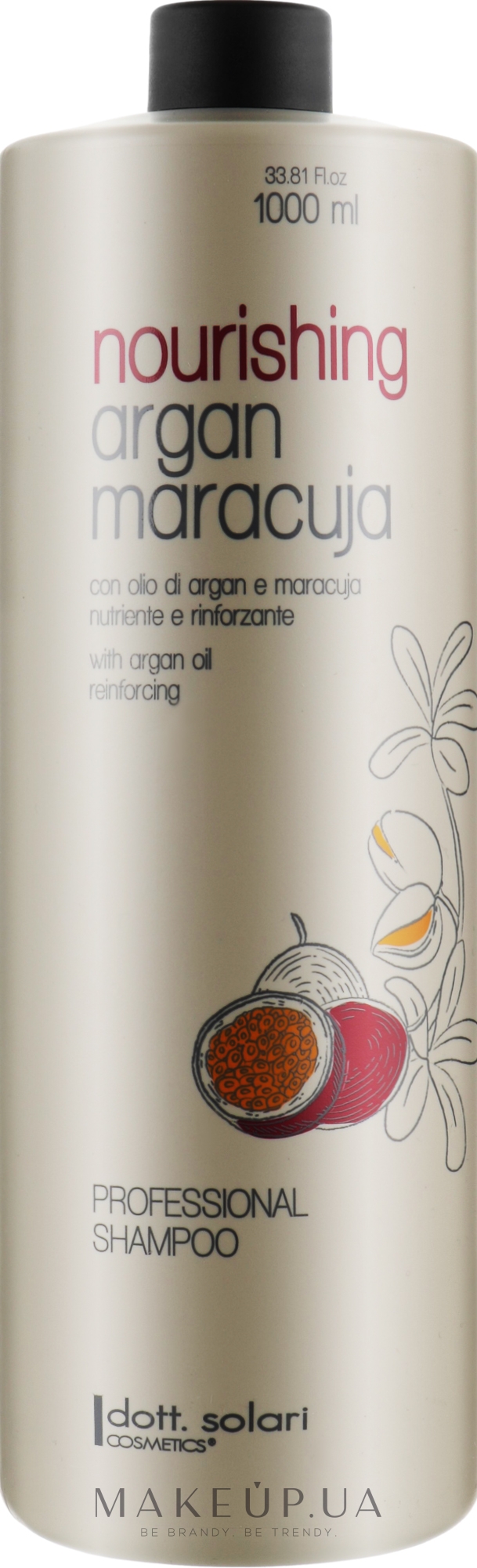 Шампунь с аргановым маслом и маракуйей - Dott. Solari Science & Welness Argan Oil And Marcuja Shampoo — фото 1000ml