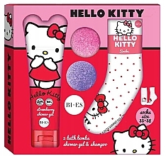 Набір - Bi-Es Hello Kitty (sh/gel/240ml + b/bombs/2x55g + socks/1pair) — фото N1