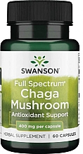 Духи, Парфюмерия, косметика Пищевая добавка "Чага полного спектра", 400 мг - Swanson Full Spectrum Chaga Mushroom