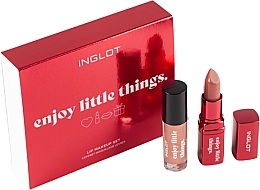 Парфумерія, косметика Набір - Inglot Enjoy Little Things (lipstick/4g + lipgloss/2,5ml)