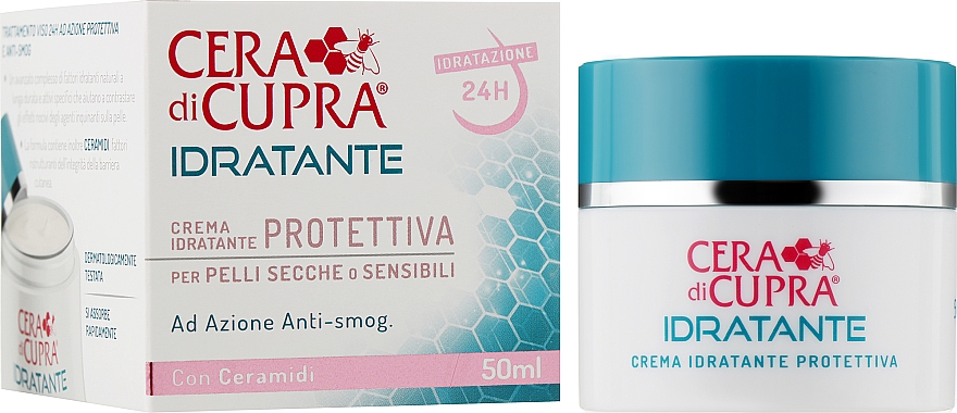 Захисний зволожувальний крем для сухої і чутливої шкіри - Cera di Cupra Protettiva