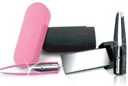 Пинцет для удаления волос с косыми кончиками, с подсветкой и зеркальцем, розовый - Beter La Pinzette — фото N3