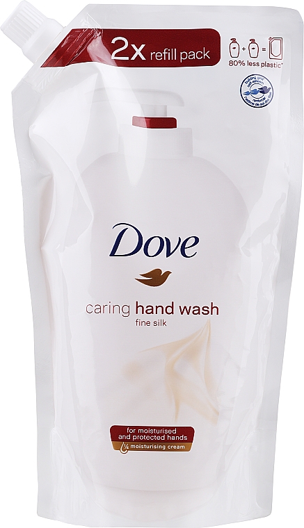 Рідке крем-мило - Dove Caring Hand Wash Fine Silk (дой-пак) — фото N3