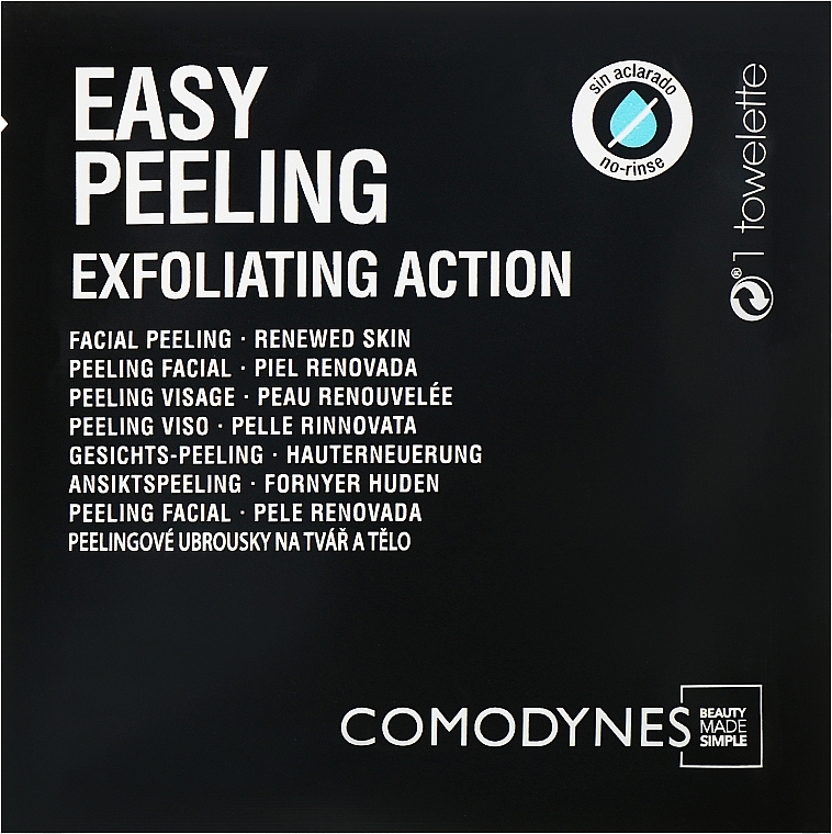 Серветки для обличчя з ефектом ексфоліації - Comodynes Easy Peeling — фото N1