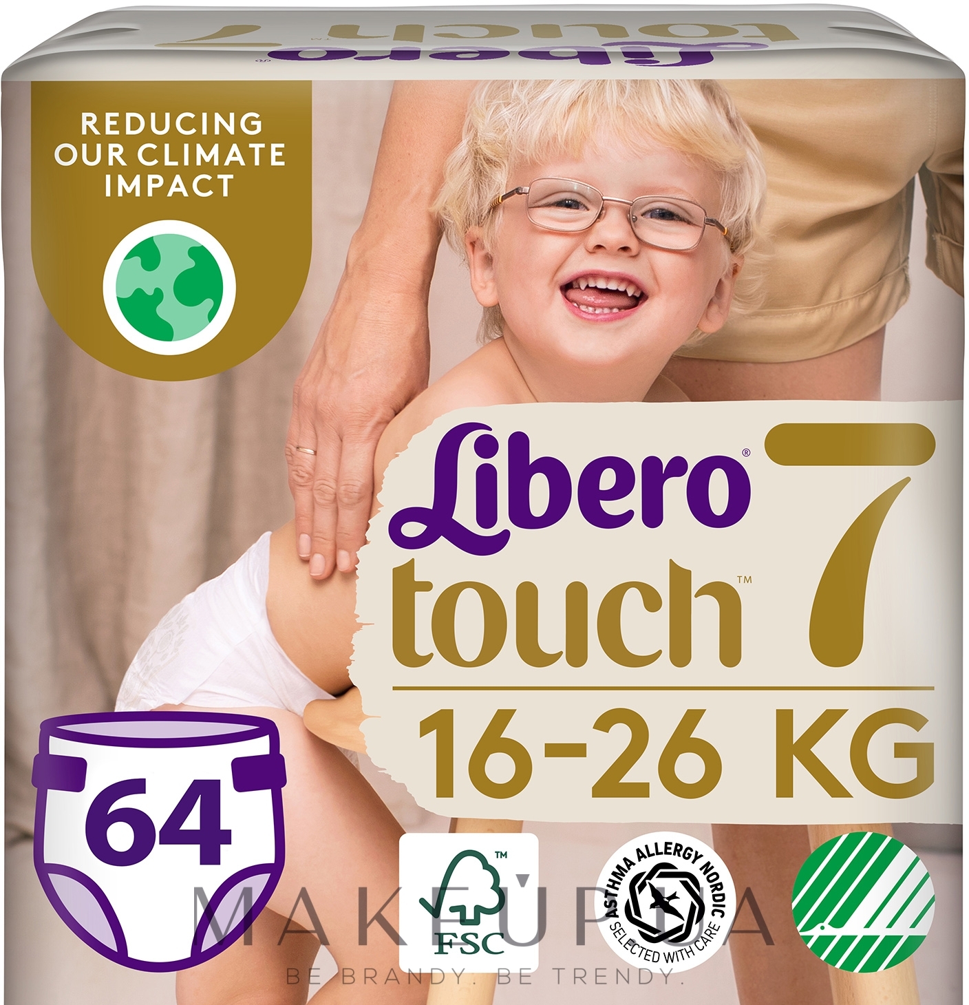 Підгузки дитячі Touch 7 (16-26 кг), 64 шт. (2х32) - Libero — фото 64шт