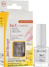 Комплекс 3 в 1 для нігтів "Сушка, покриття, блиск" - Revuele Nail Therapy — фото N2