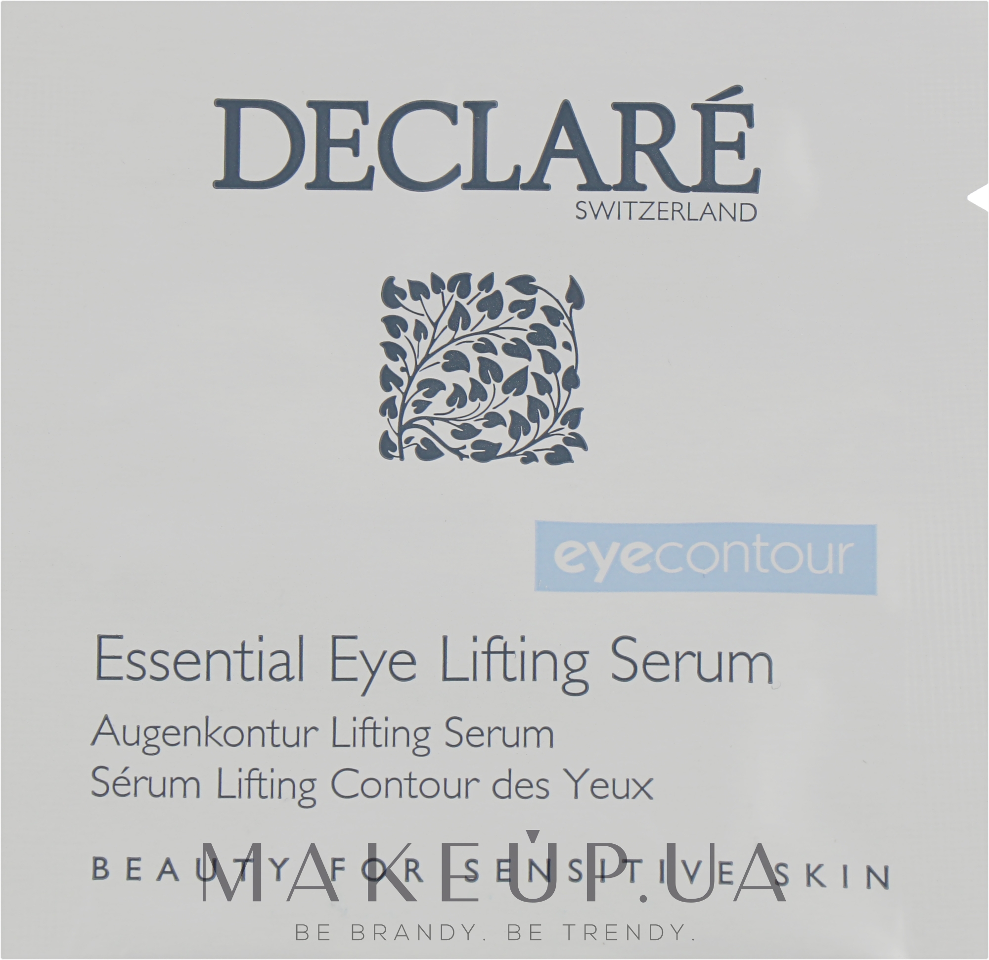 Восстанавливающая лифтинговая сыворотка под глаза - Declare Eye Contour Essential Eye Lifting Serum (пробник) — фото 1.5ml