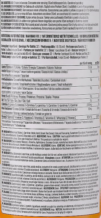 Рідкий L-карнітин "Гострий апельсин", 3000 мг - Applied Nutrition L-Carnitine Liquid Tangy Orange — фото N2