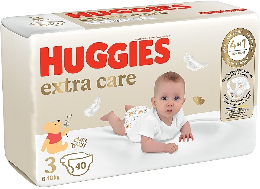 Подгузники Extra Care, размер 3 (6-10 кг), 40 шт. - Huggies — фото N8