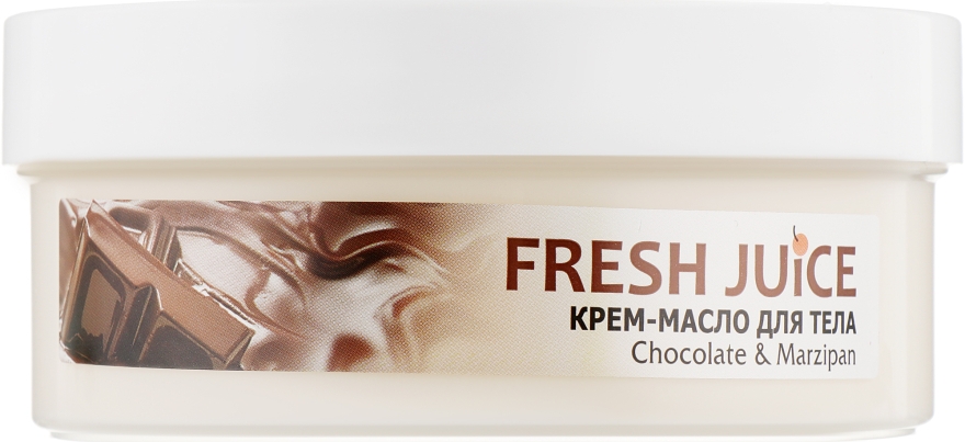 Крем-масло для тіла з маслом ши - Fresh Juice Chocolate & Мarzipan — фото N2