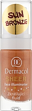 Зволожувальний флюїд із бронзувальним ефектом для досконалості шкіри обличчя - Dermacol Sheer Face Illuminator — фото N1