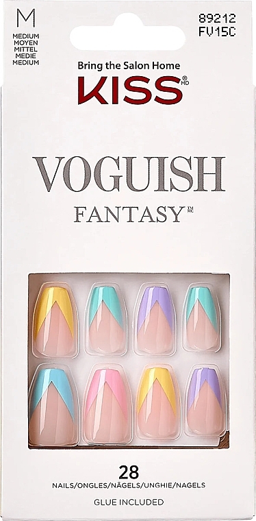 Набір накладних нігтів, розмір M - Kiss Voguish Fantasy Candies — фото N1