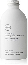 Парфумерія, косметика Bath House Cedar & Lime Handmade Cleansing Hair & Body Wash - Шампунь-гель для душу