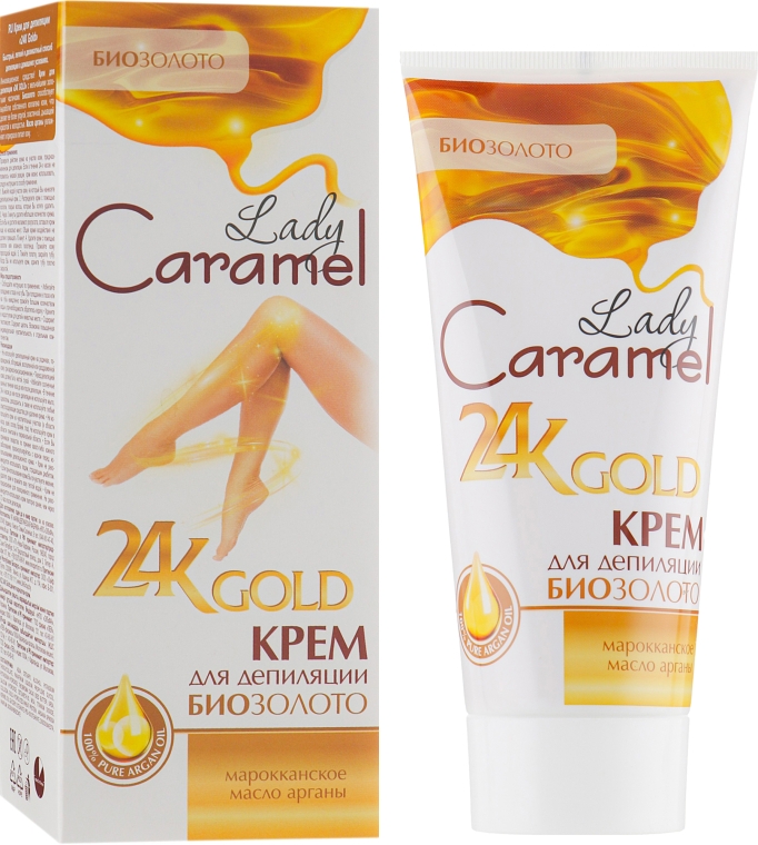 Крем для депиляции тела "Биозолото" - Caramel 24K Gold