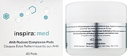 Очищувальні пади для обличчя з AHA-кислотами - Inspira:cosmetics Med AHA Radiant Complexion Pads — фото N2