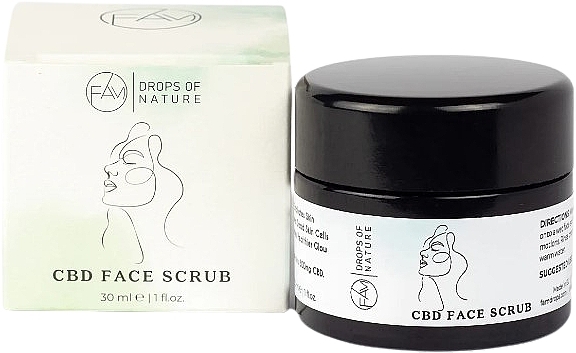 Скраб для лица - Fam Drops Of Nature CBD Face Scrub — фото N1