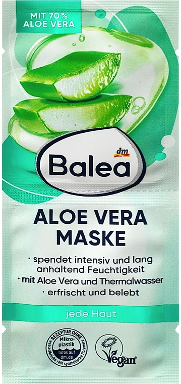 Маска для обличчя з алое вера - Balea Aloe Vera — фото N1