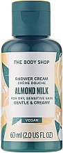 Крем-гель для душу «Мигдальне молочко» - The Body Shop Vegan Almond Milk Gentle & Creamy Shower Cream (міні) — фото N2