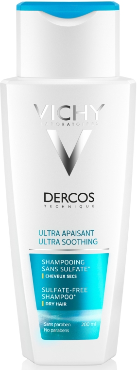 Успокаивающий шампунь для сухих волос - Vichy Dercos Ultra Soothing Dry Hair Shampoo — фото N3