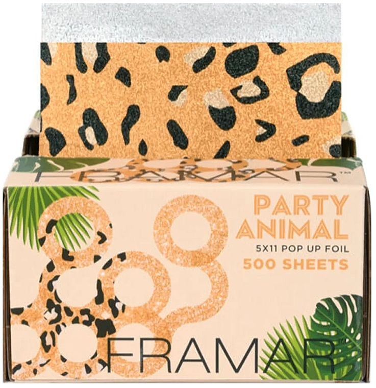 Фольга в листах с тиснением - Framar 5x11 Pop Up Foil Party Animal — фото N1