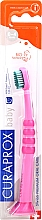 Зубна щітка дитяча CS Baby з гумованою ручкою (0-4), рожева, салатова щетина - Curaprox — фото N1