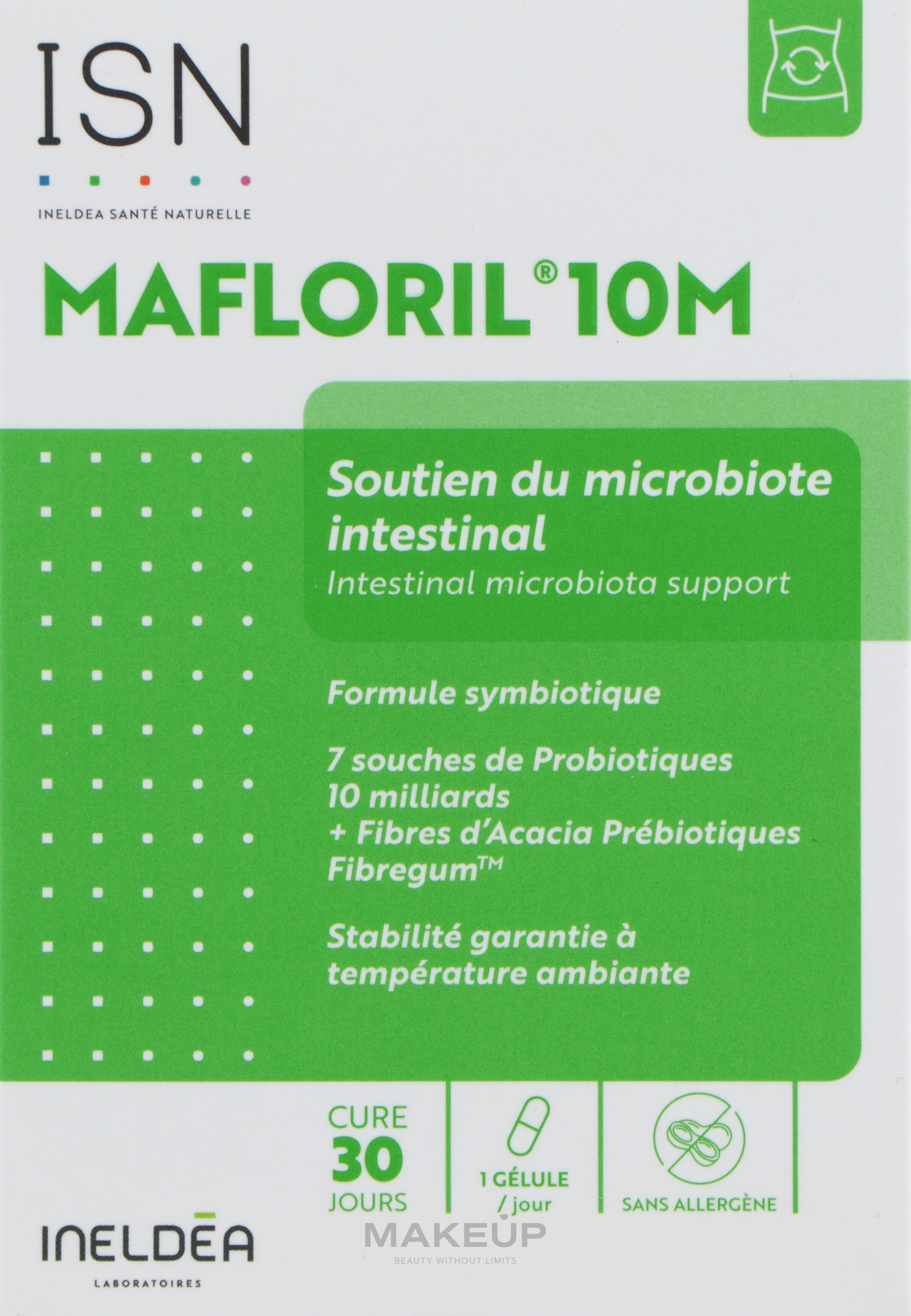 Комплекс "MAFLORIL-10M" для улучшения микрофлоры кишечника - Ineldea Sante Naturelle — фото 30шт