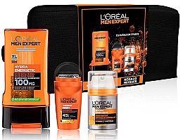 Духи, Парфюмерия, косметика Набор - L'Oreal Paris Men Expert (sh/gel/300ml + deo/50ml + cr/50ml + bag)