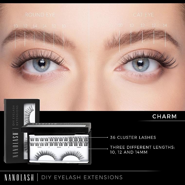 Накладные ресницы - Nanolash Diy Eyelash Extensions Charm — фото N5