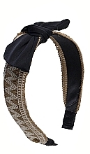 Духи, Парфюмерия, косметика Обруч для волос широкий, с черным бантом - Roro Headband Chain